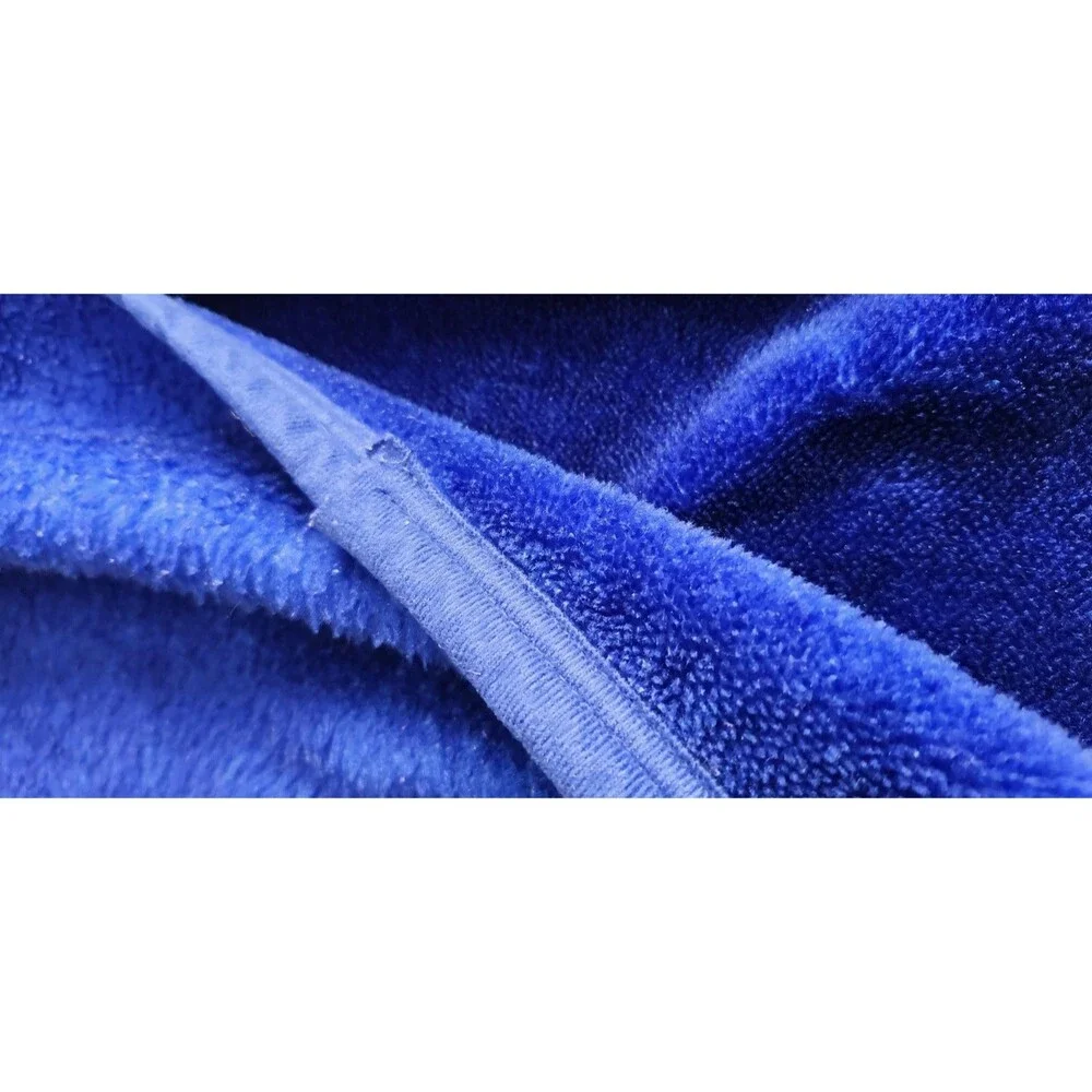 Vintage Baby Blanket Teddy Bear‎ & Butterfly Mink Plush Blue 40' x 55' RARE